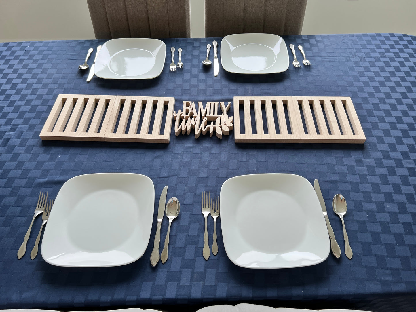 Square Kitchen Trivet Hot Pad Table Decor Table Runner Maple Hardwood