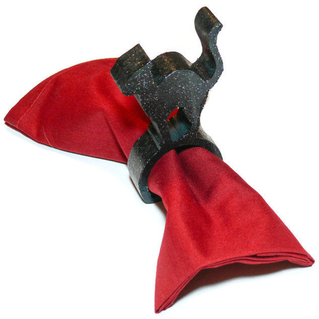 Black Cat Napkin Ring Holder