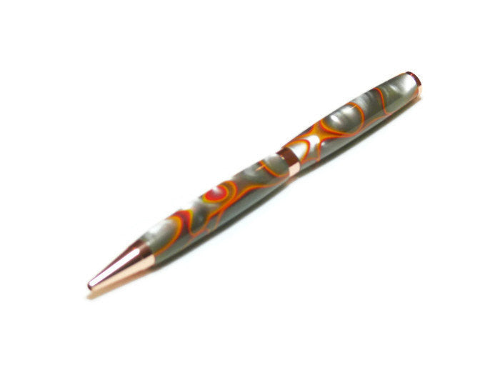 Gray and Orange Ball Point Pen