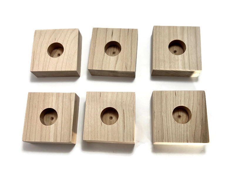 Unfinished Candle Taper Holders Set of 6