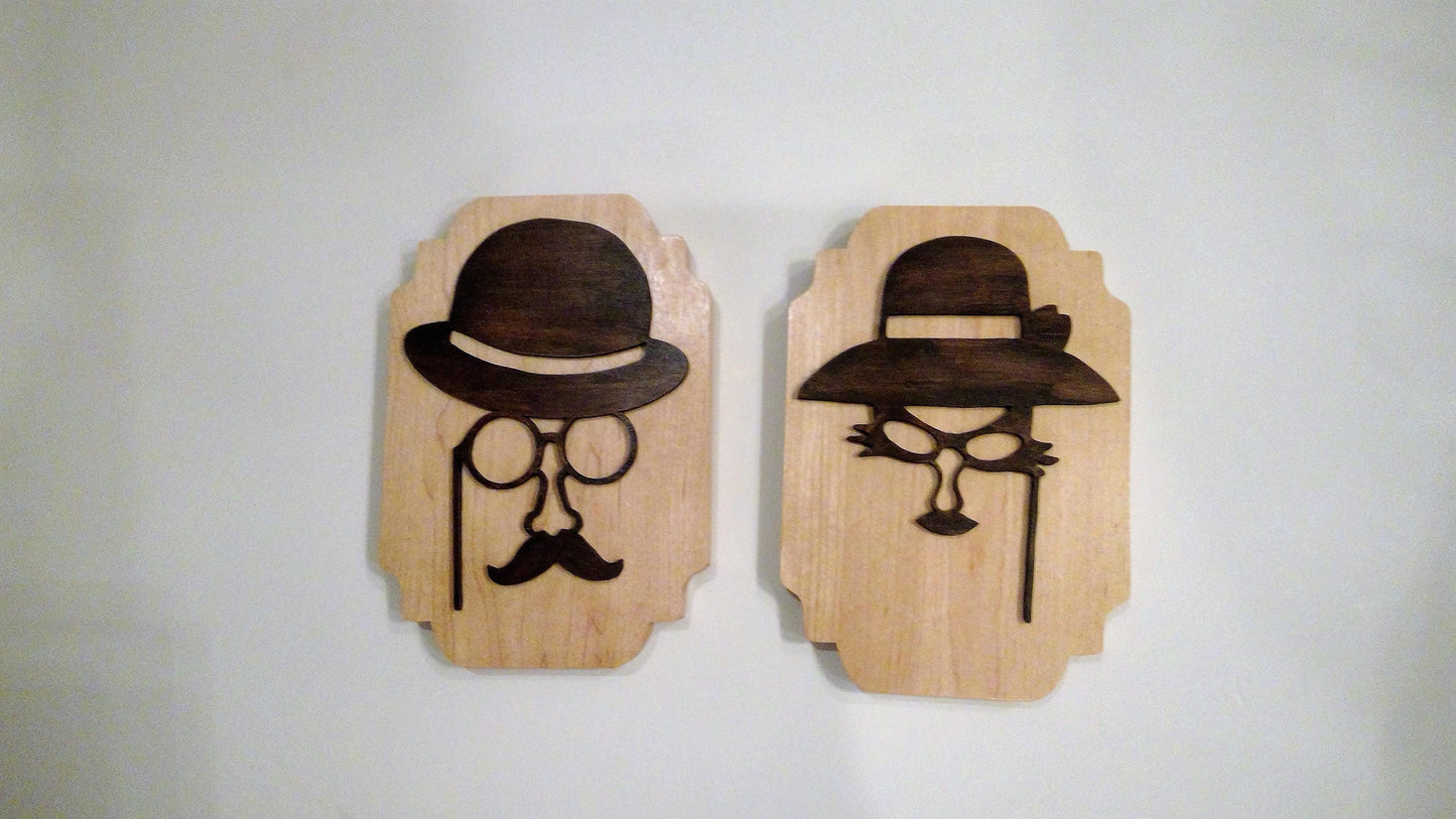 Face Mask Wall Hanging Plaque  2 Piece Set