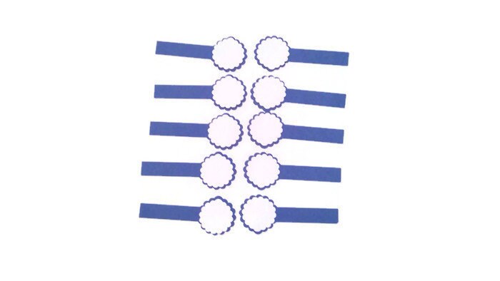 Party Decor Napkin Rings  Blue Set of 10