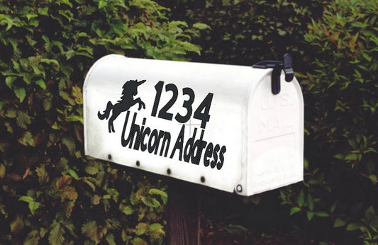 Unicorn Mailbox Decal Set of 2