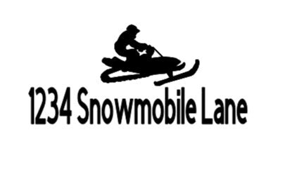 Snowmobile Mailbox Decal Set of 2