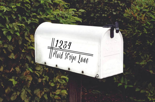 Stripe Mailbox Decal Decor Set of 2