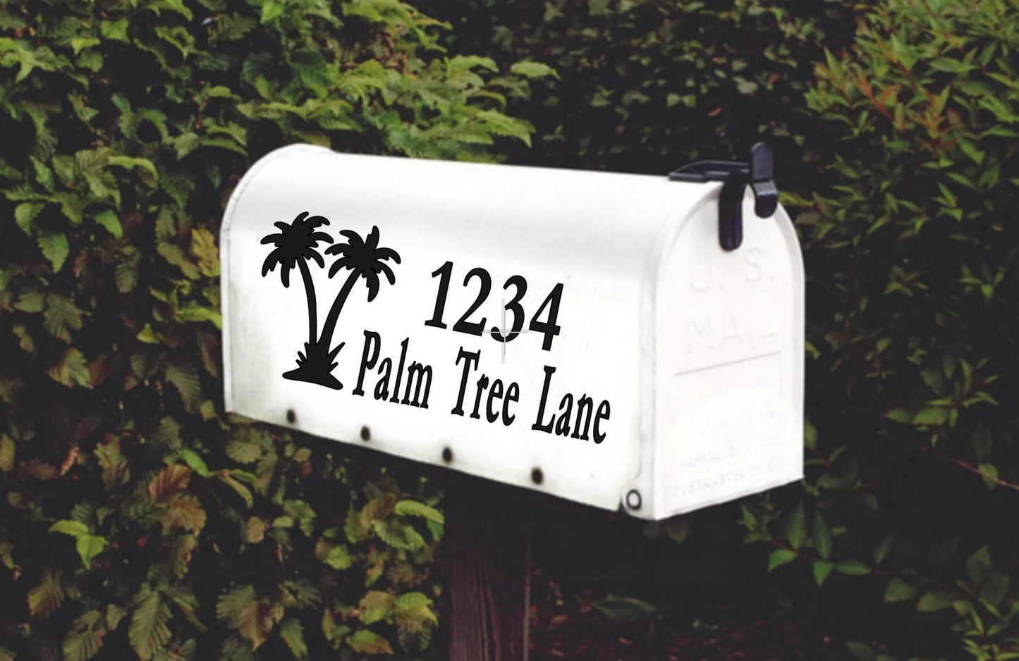 Palm Tree Tropical Street Address Decals Set of 2
