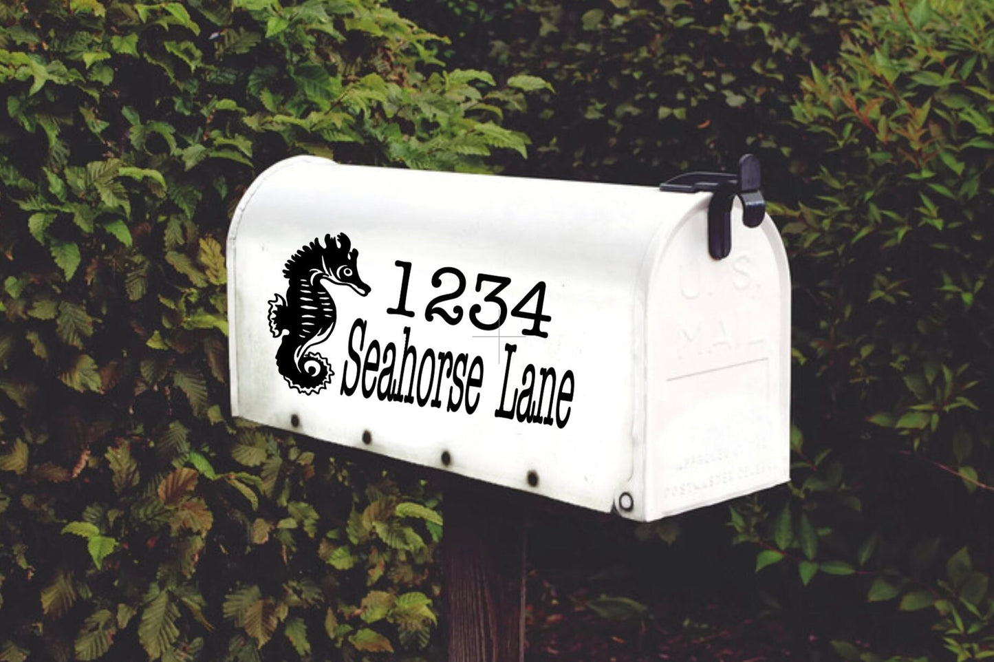 Tropical Seahorse Mailbox Decal  Set of 2