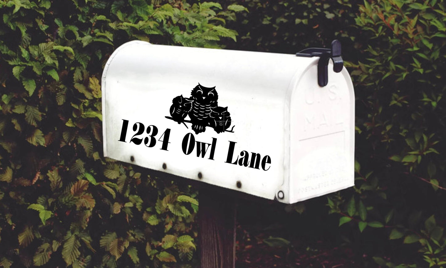 Owl Mailbox Decals Set of 2