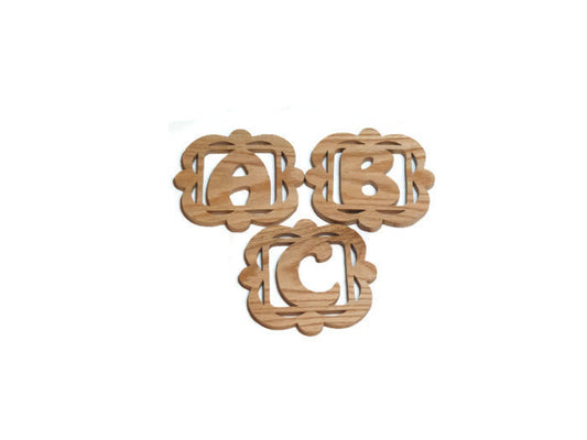 Oak Wooden Kitchen Alphabet Letter Trivet
