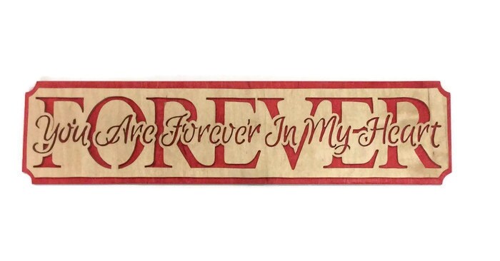 Forever In My Heart Romantic Love Wall Plaque